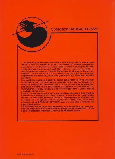 Verso de l'album Spaghetti 16/22 Tome 5 A la fête