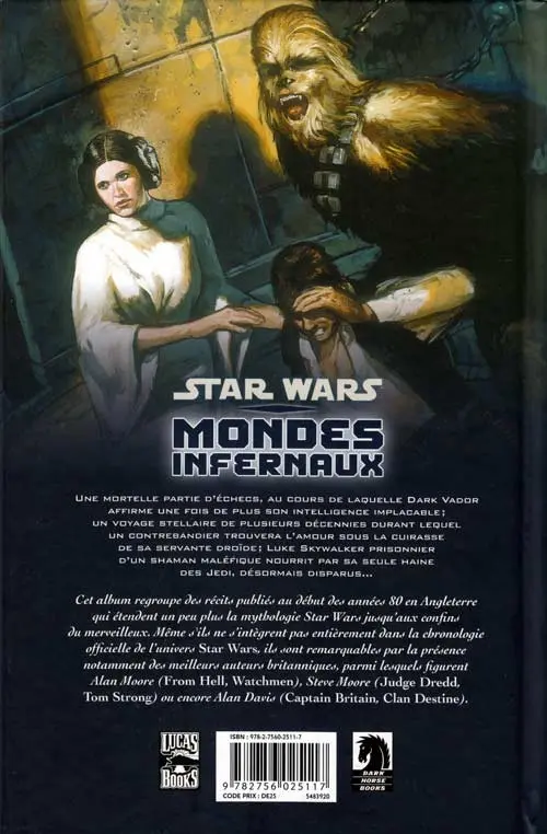 Verso de l'album Star Wars - Mondes Infernaux