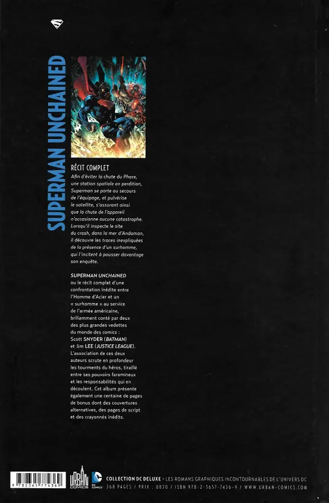 Verso de l'album Superman Unchained