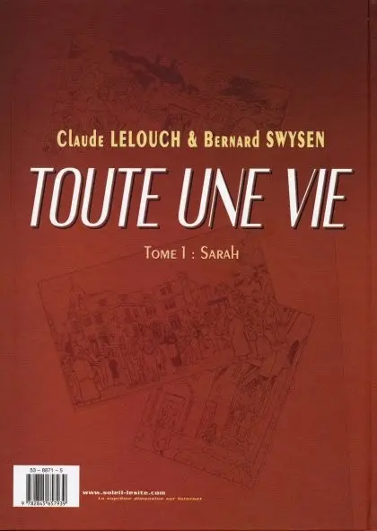 Verso de l'album Toute une vie Tome 1 Sarah