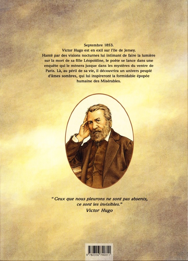 Verso de l'album Victor Hugo, aux frontières de l'exil