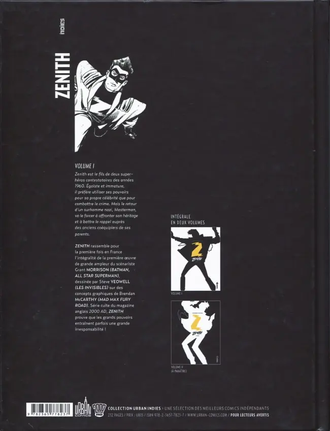 Verso de l'album Zenith Volume 1