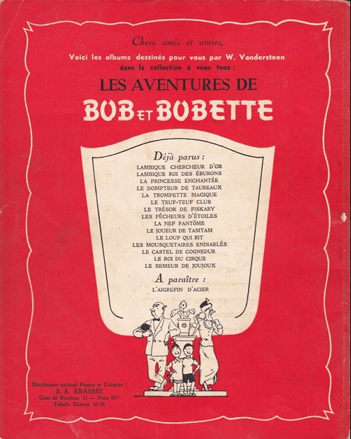 Verso de l'album Bob et Bobette Tome 10 Le joueur de tamtam