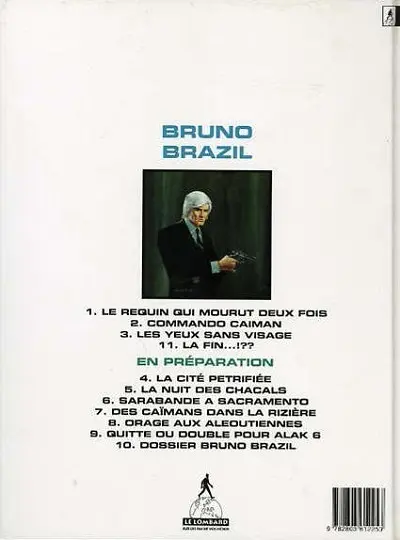 Verso de l'album Bruno Brazil Tome 3 Les yeux sans visage