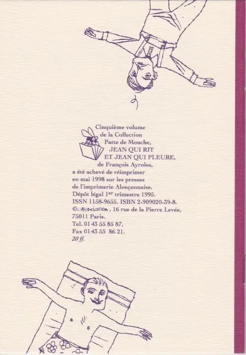 Verso de l'album Jean qui rit et Jean qui pleure