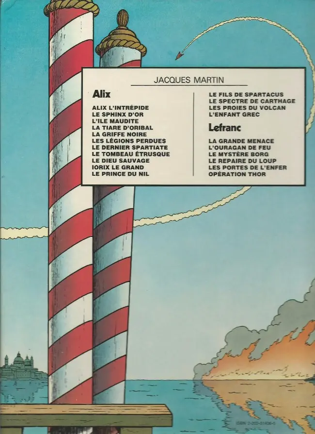 Verso de l'album Lefranc Tome 6 Opération Thor