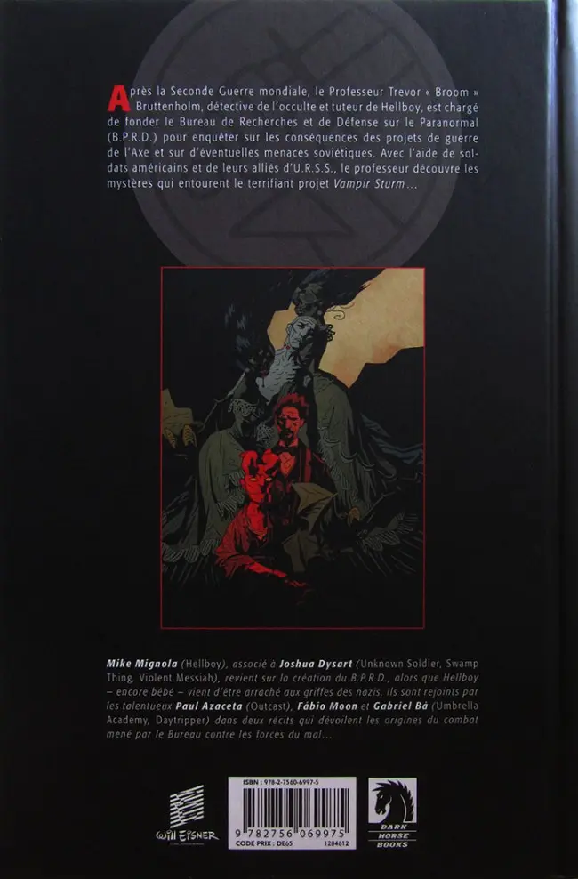 Verso de l'album B.P.R.D. Origines Volume I 1946/1947