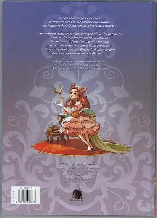 Verso de l'album Princesse Sara Tome 1 Pour une mine de diamants