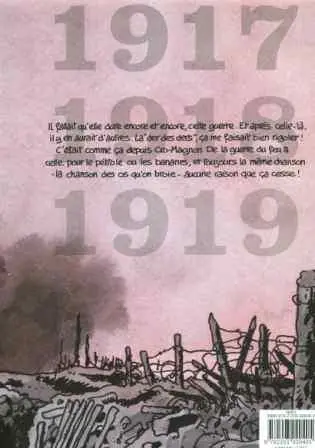 Verso de l'album Putain de guerre ! Tomes 4 à 6 1917-1918-1919