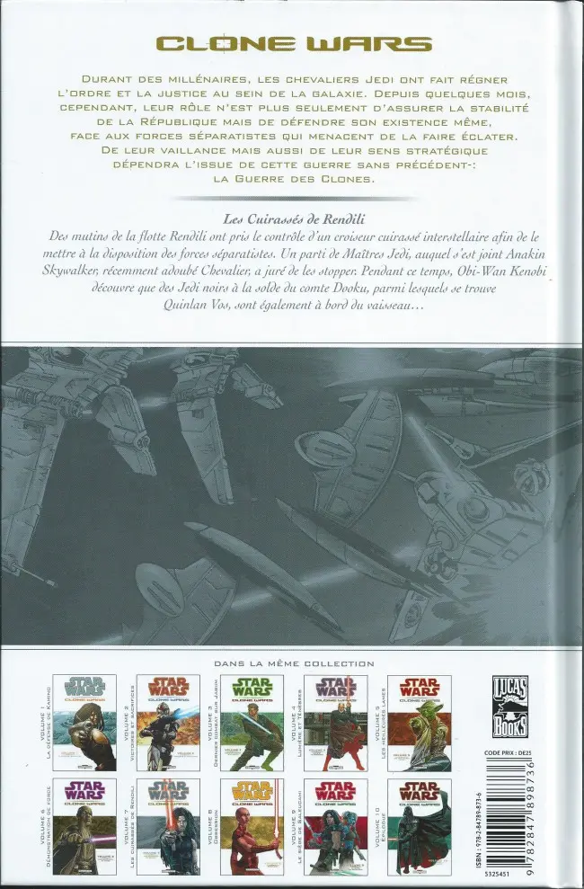 Verso de l'album Star Wars - Clone Wars Tome 7 Les cuirassés de Rendili