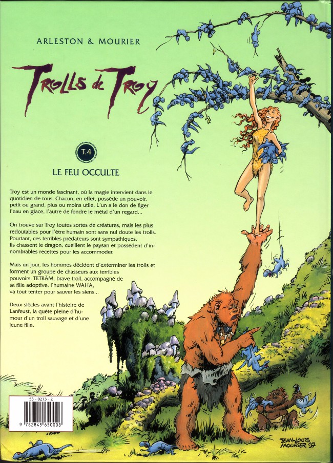 Verso de l'album Trolls de Troy Tome 4 Le feu occulte