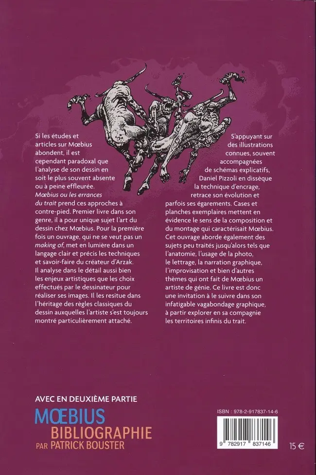 Verso de l'album Moebius ou les errances du trait