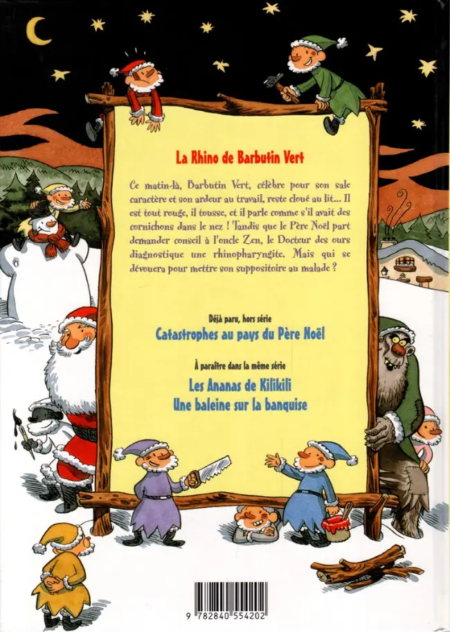 Verso de l'album Les Barbutins Tome 1 La Rhino de Barbutin vert