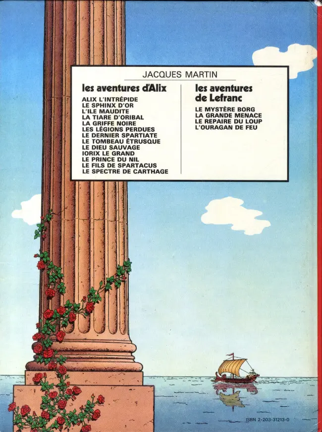 Verso de l'album Alix Tome 13 Le spectre de Carthage