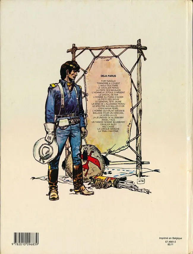 Verso de l'album Blueberry Tome 21 La dernière carte