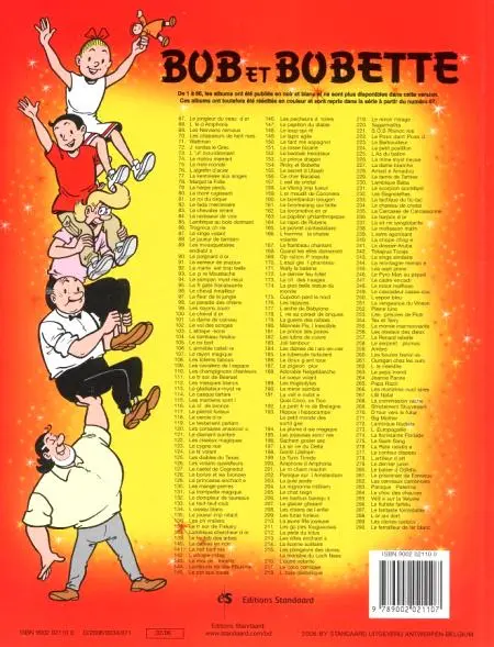Verso de l'album Bob et Bobette Tome 290 Le ferrailleur de fer blanc / Le masque maugréant
