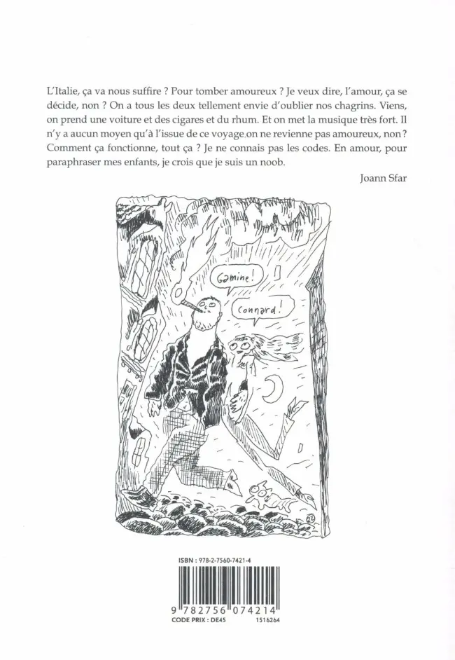 Verso de l'album Les carnets de Joann Sfar Tome 11 Je t'aime ma chatte