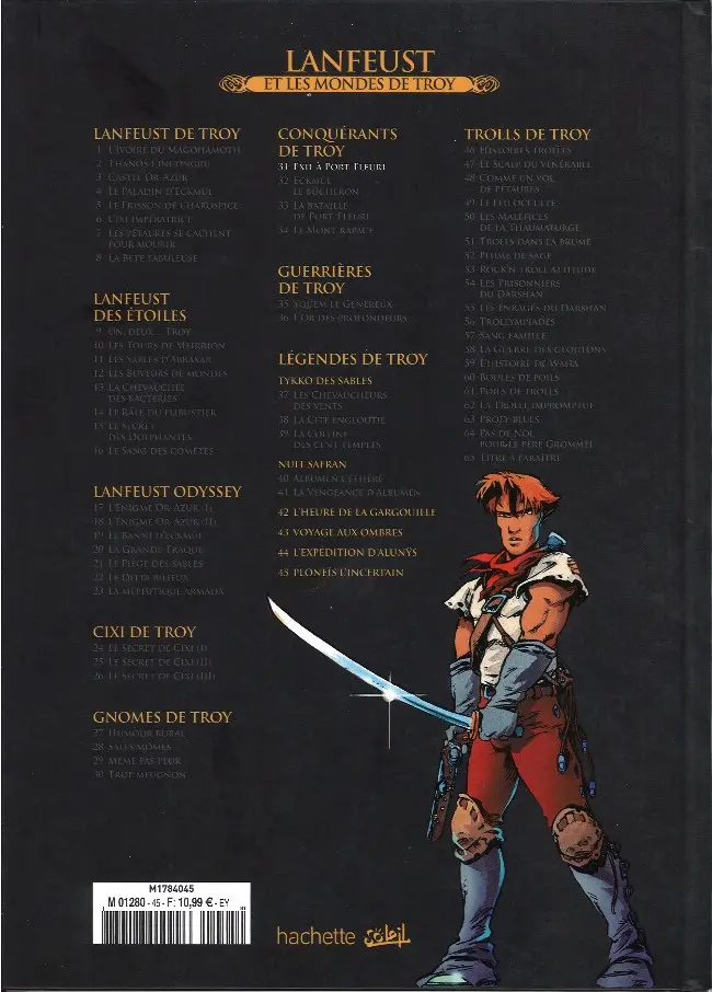 Verso de l'album Lanfeust et les mondes de Troy Tome 31 Les Conquérants de Troy - Exil à Port-Fleuri