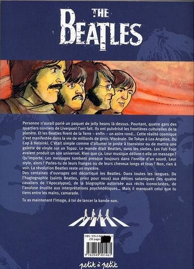 Verso de l'album The Beatles en bandes dessinées