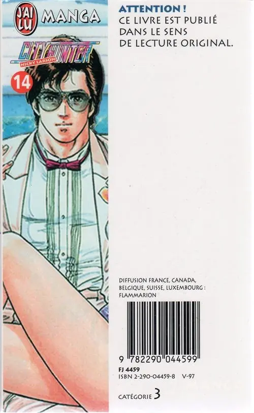 Verso de l'album City Hunter - Nicky Larson 14 Accroche-toi, Kaori !
