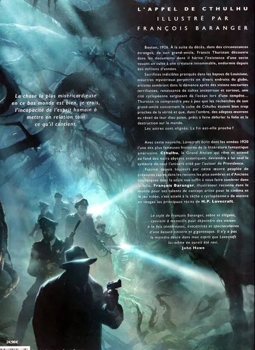 Verso de l'album L'appel de Cthulhu