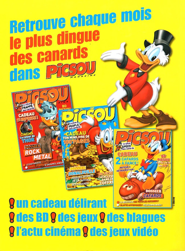 Verso de l'album Picsou Magazine Album N° 69