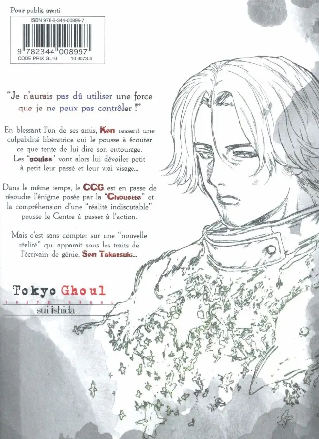 Verso de l'album Tokyo Ghoul 12