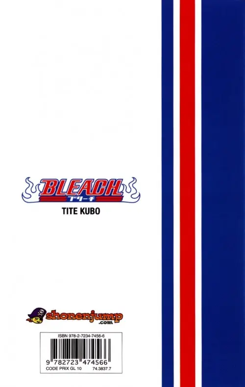 Verso de l'album Bleach Tome 39 El Verdugo