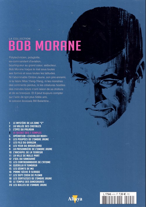 Verso de l'album Bob Morane La collection - Altaya Tome 4 Le secret des 7 temples