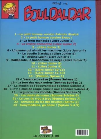 Verso de l'album Bouldaldar et Colégram Tome 4 La rivière enchantée (Libre Junior 2)