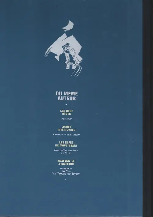 Verso de l'album Tintin Les neuf rêves