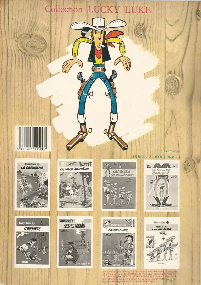 Verso de l'album Lucky Luke Tome 21 Les collines noires