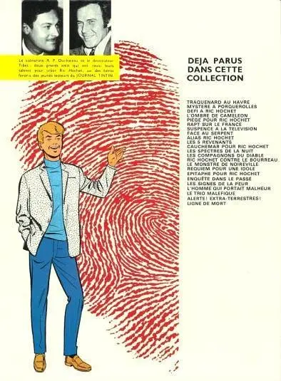 Verso de l'album Ric Hochet Tome 24 La Piste rouge