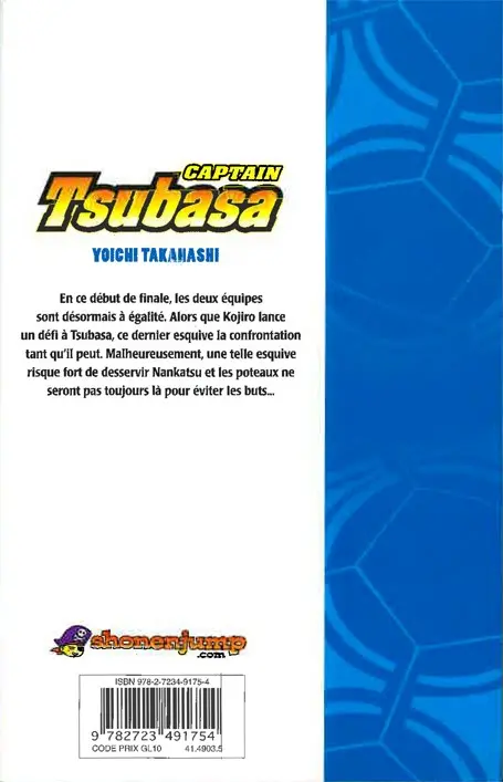 Verso de l'album Captain Tsubasa Tome 22 Le Roi Toho !!