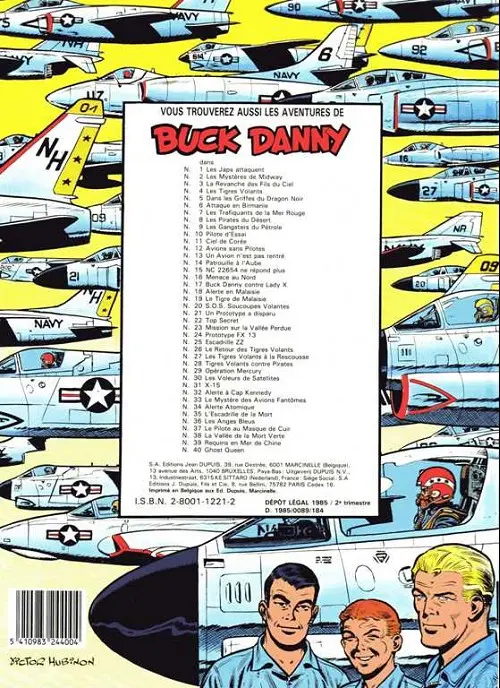 Verso de l'album Buck Danny Tome 25 Escadrille ZZ