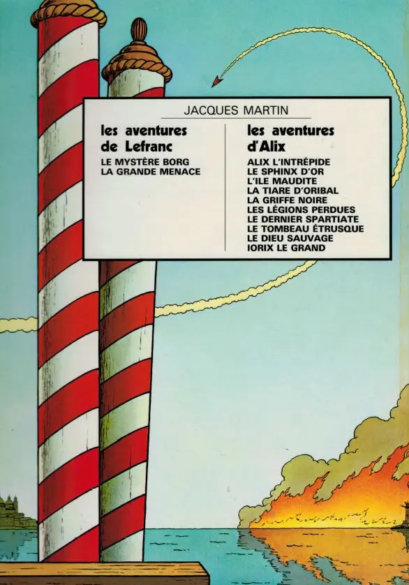 Verso de l'album Lefranc Tome 1 La Grande Menace