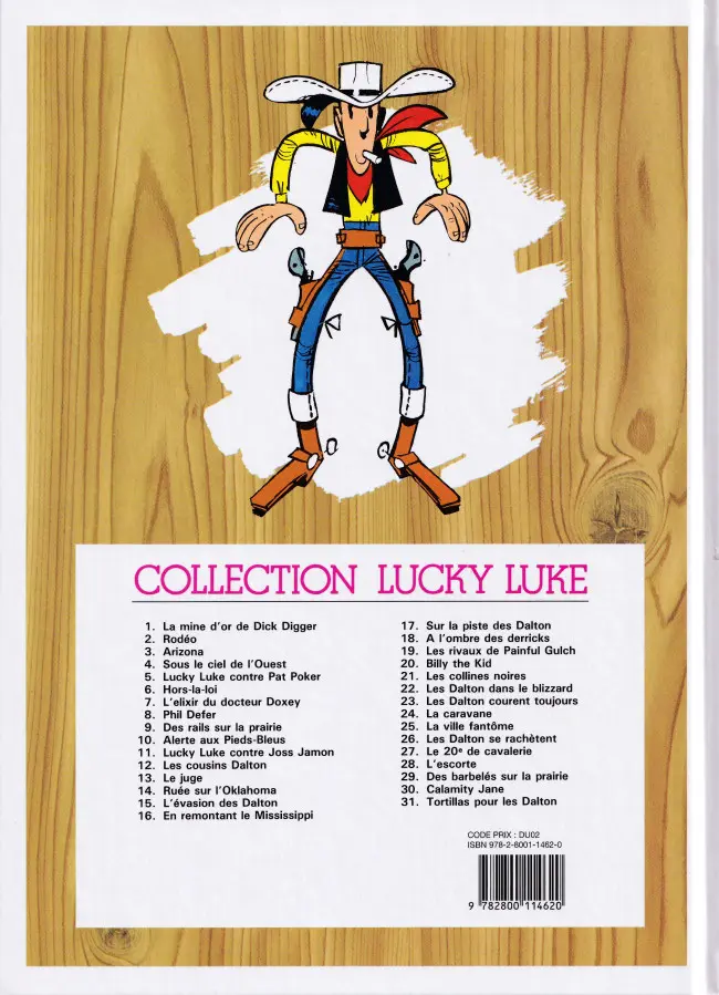 Verso de l'album Lucky Luke Tome 22 Les Dalton dans le blizzard