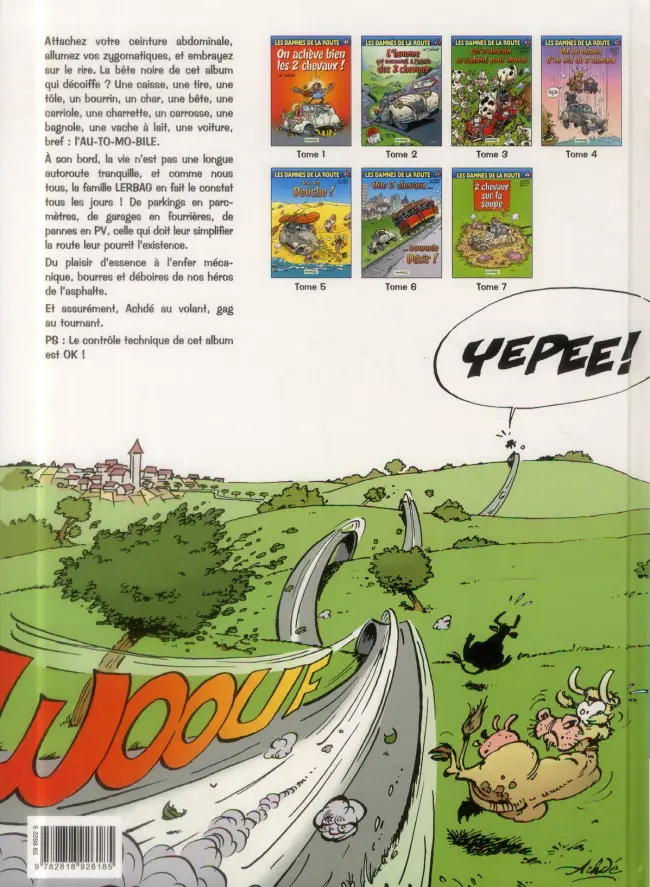 Verso de l'album Les damnés de la route Tome 1 On achève bien les 2 chevaux !
