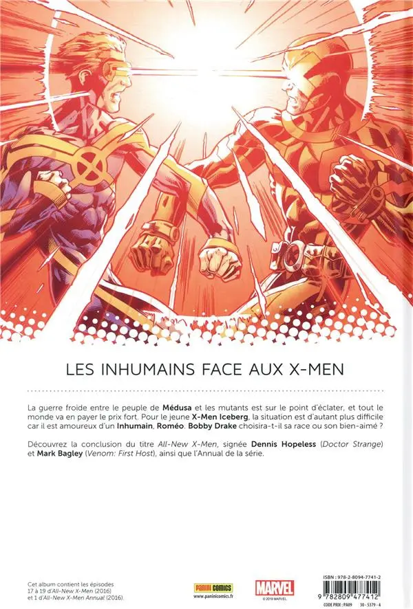 Verso de l'album All-New X-Men Tome 4 Le dernier d'entre nous, le dernier des x