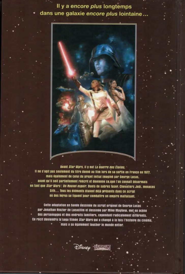 Verso de l'album La Guerre des étoiles