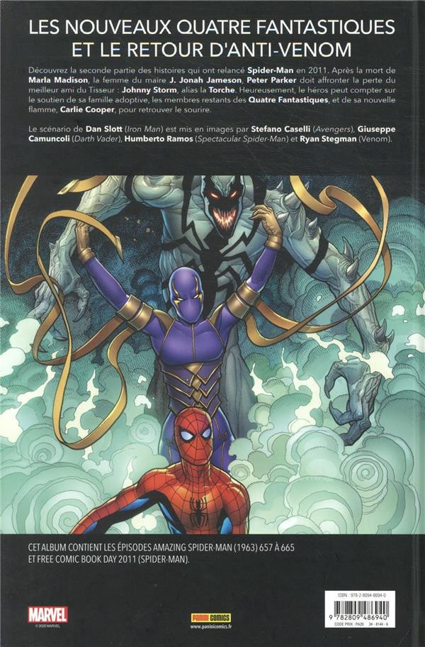 Verso de l'album Spider-Man : Big Time Tome 2 Le voyage fantastique