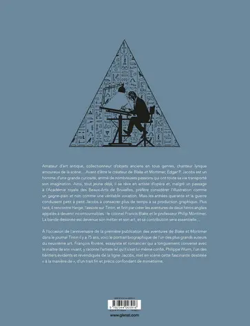 Verso de l'album Edgar P. Jacobs : Le rêveur d'apocalypses
