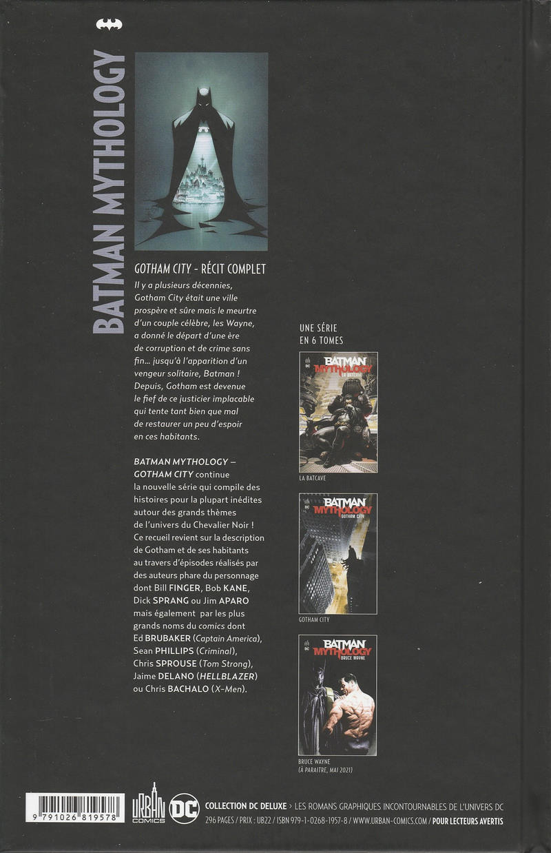 Verso de l'album Batman Mythology 2 Gotham City