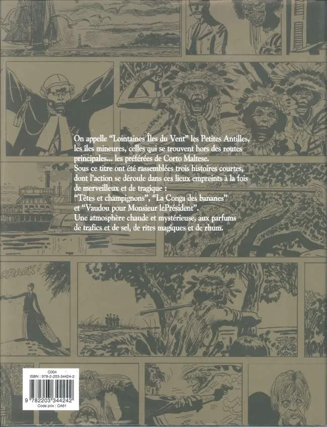 Verso de l'album Corto Maltese Tome 11 Lointaines îles du vent
