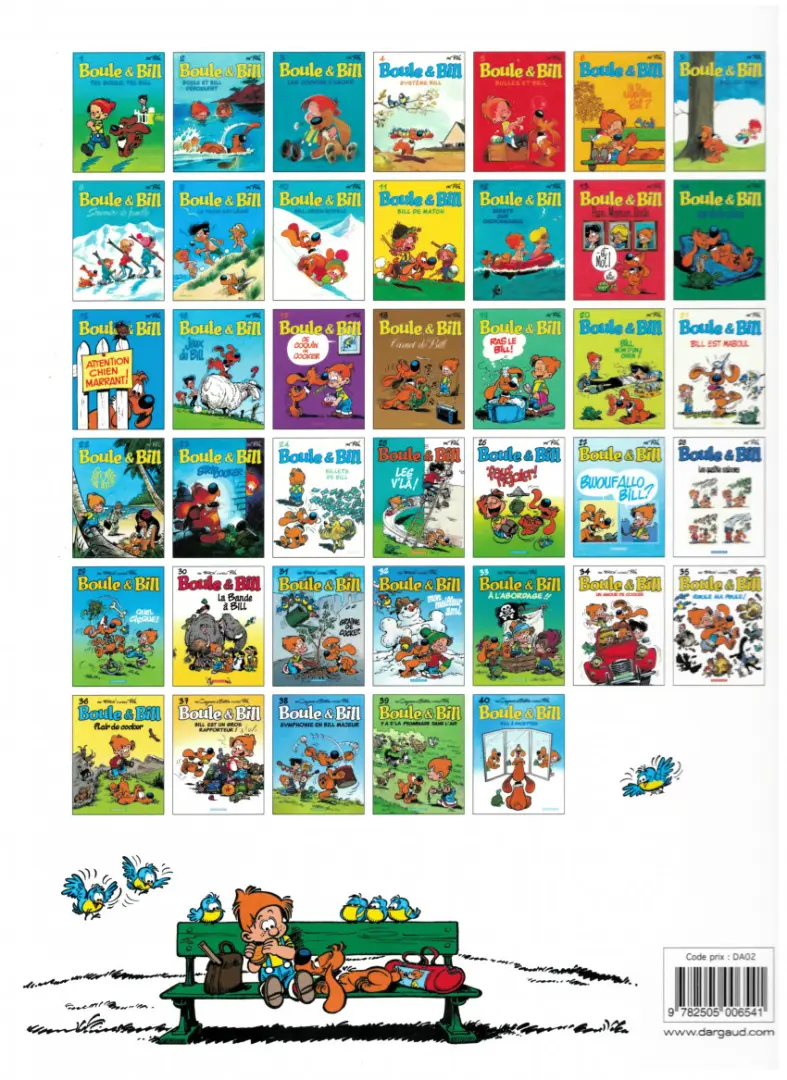 Verso de l'album Boule & Bill Tome 30 La bande à Bill