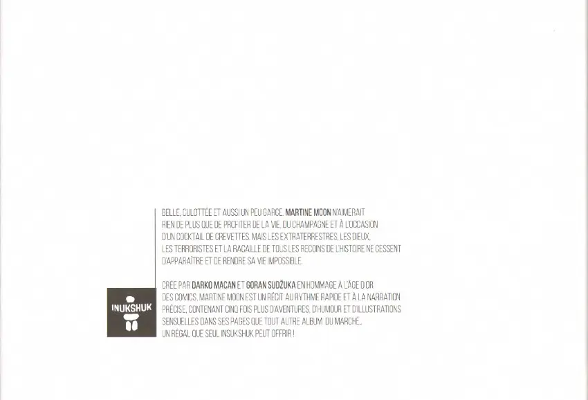 Verso de l'album Martine Moon