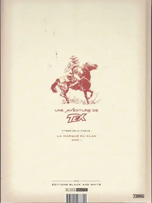 Verso de l'album Tex 2 Doc !
