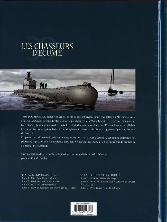 Verso de l'album Les Chasseurs d'écume Tome 6 1939, Les sardines sous le contrôle de la Gast