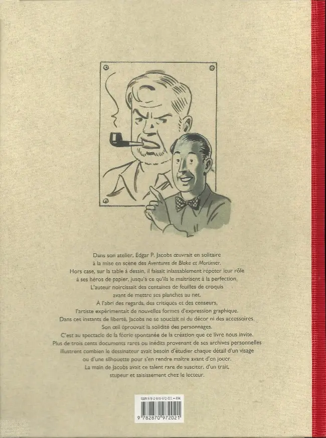 Verso de l'album Jacobs 329 dessins