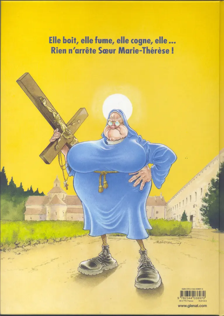 Verso de l'album Soeur Marie-Thérèse des Batignolles Sœur Marie-Thérèse balance son intégrale